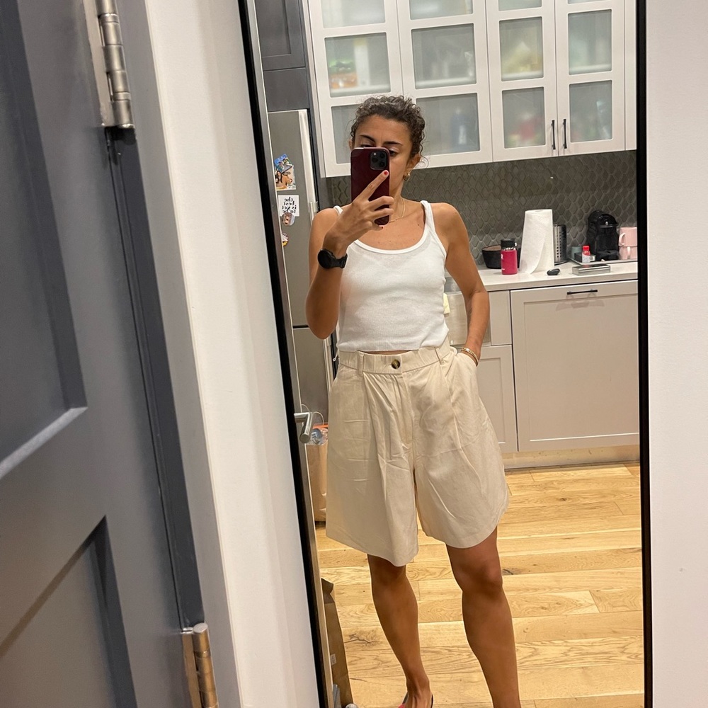 Zara shorts linen blend
